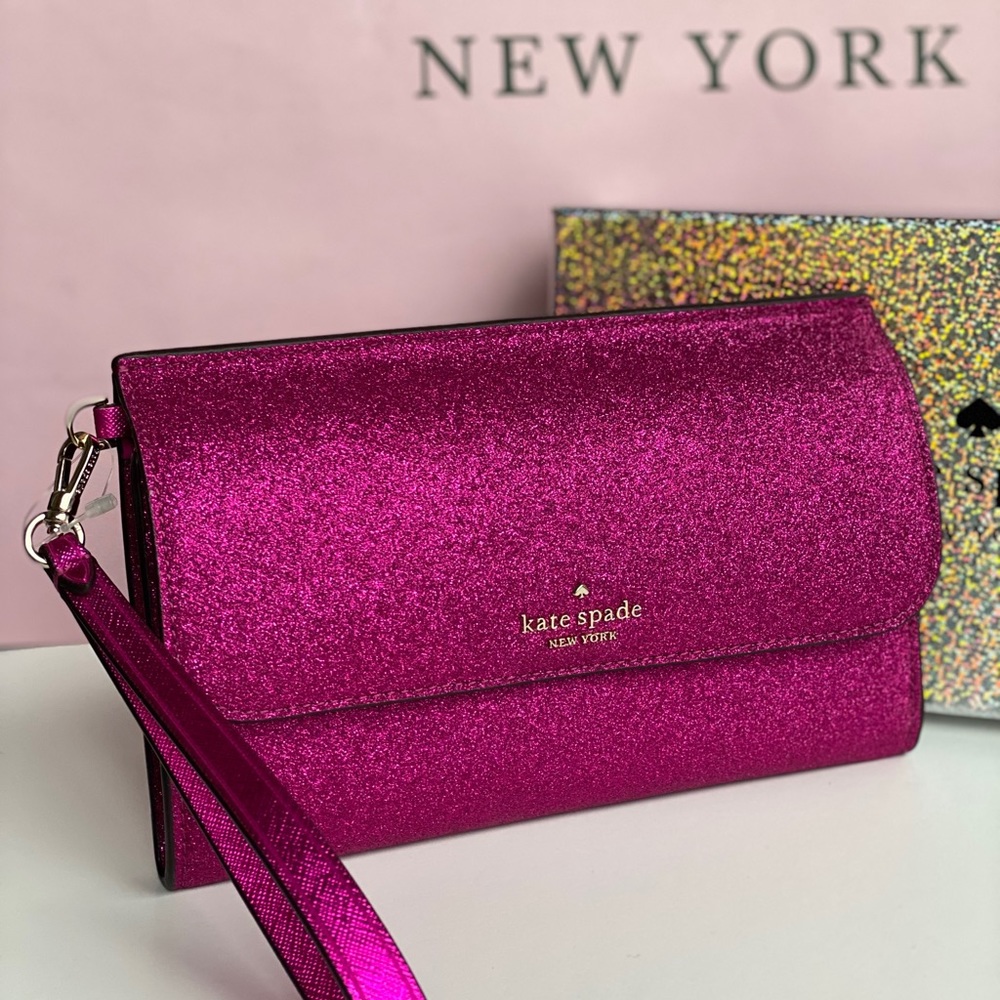 Kate Spade Medium Phone Wristlet Lola Glitter